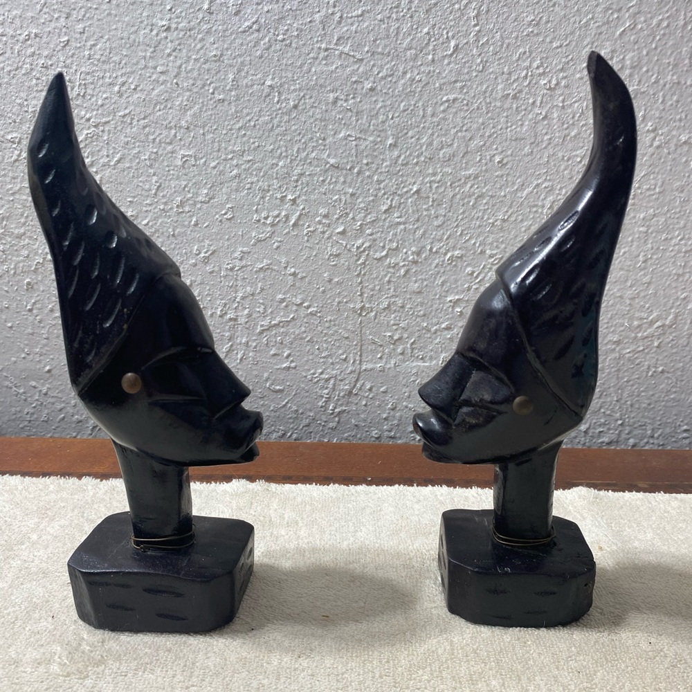 Wooden carved African figures.